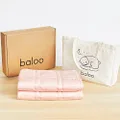 Baloo 9lb Weighted Blanket The Mini, Eco-Friendly, Chemical-Free, Soft Cool Cotton, Petal Pink