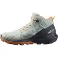 Salomon Women's Outpulse Mid Gore-tex Hiking Boots Trail Running Shoe, Wrought Iron/Ebony/Blazing Orange, 8