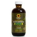 Tropic Isle Living Jamaican Black Castor Oil XX Dark 4oz | 100% Natural Hair Growth Oil and Scalp Treatment | Promotes Strong, Healthy, Thicker Hair, Eyelashes, Eyebrows