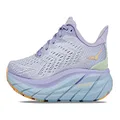 Hoka One Women's Clifton 8 Running Shoes, Baby Lavender Smoke Green, 7.5 US