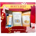 Burt's Bees Face Essentials 4pc. Fall Gift Set - Deep Cleansing Cream, Deep Pore Scrub, Hydrating Overnight Mask & Vanilla Bean Lip Balm