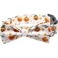 Halloween Dog Collar with Removable Cute Bow Tie Adjustable Pet Collars