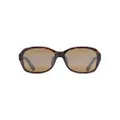 Maui Jim Women's Koki Beach Asian Fit Cat-Eye Sunglasses, Olive Tortoise/HCL Bronze Polarized, Medium
