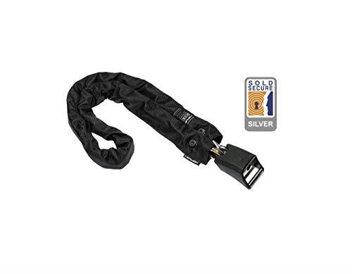 Hiplok HOME SILVER Bicycle Chain Lock, All Black, Inner Dimensions 47.2 inches (120 cm)