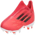adidas Unisex X Speedflow.3 Laceless Firm Ground Soccer Shoe, Red/Black/Solar Red, 5 US Men