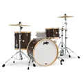 Pacific Drums & Percussion Set Concept Classic 3-Piece w/22 Kick, Walnut with Natural Hoops Drum Shell Packs (PDCC2213WN)