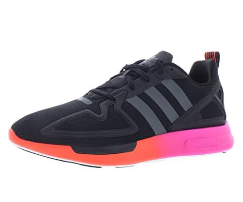 adidas Men's Originals ZX 2K Flux Running Shoes Size, Core Black/Grey Six/Shock Pink, 11 US