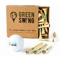 Green Swing Bamboo Golf Tees Mixed Sizes | Strong Sustainable Biodegradable | 20pcs