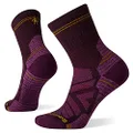 Smartwool Women's Hike Light Cushion Mid Crew Socks – Merino Wool Socks for Hiking, Trail Running, Cycling & Outdoor Exercise – Made in USA - Bordeaux, M