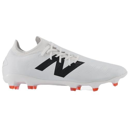 New Balance Unisex Furon Pro V7+ FG Soccer Shoe, White/Black, 9 Wide