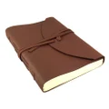 Large Genuine Leather Legacy Photo Album with Gift Box - 9"x 12" - Scrapbook Style Pages - Holds 200 4x6 or 5x7 Photos