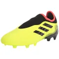 adidas Unisex-Child Copa Sense.3 Firm Ground Soccer Shoe, Team Solar Yellow/Black/Solar Red (Laceless), 11.5 Little Kid