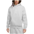 Nike Sportswear Solo Swoosh Men's Fleece Pullover Hoodie (as1, alpha, m, regular, regular, Dark Grey Heather/White)