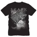 HBO'S Game of Thrones Men's Winter Is Coming Stark T-Shirt - Black - Large