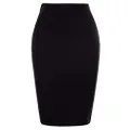 Kate Kasin Women's Stretchy Bodycon Pencil Skirt Slim Fit Business Skirts Black, Small