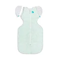 Love to Dream Transition Bag Organic 1.0 TOG, Celestial Dot Mint, Medium, 13-19 lbs, Patented Zip-Off Wings, Gently Help Baby Safely Transition from Being swaddled to arms Free Before Rolling Over