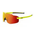 Koo Supernova Mirror Lens Cycling Sunglasses, Fluo Yellow/Red