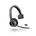 Polly Plantronics by Poly Voyager 4310 UC Wireless Headset, Noise Cancellation, Boom, Single Ear Bluetooth Headset with Microphone, 24 Hours of Continuous Usage, Supports PC/Mac/Smartphones, Bluetooth