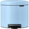 Brabantia 202582 Pedal Trash Can, Pedal Bin, New Icon, 0.8 gal (3 L), Dreamy Blue, Quiet, Light Close Function