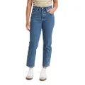 Levi's Women's Premium 501 Crop Jeans, Jazz Pop - Medium Indigo, 31 Regular