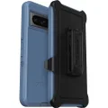 OtterBox Google Pixel 8 Pro Defender Series Case - BABY BLUE JEANS, rugged & durable, with port protection, includes holster clip kickstand (Single unit ships in polybag, ideal for business customers)
