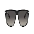 Ray-Ban Rb4147 Boyfriend Square Sunglasses, Black on Transparent/Light Grey Gradient Dark Grey, 60 mm