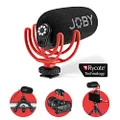 JOBY Wavo On-Camera Vlogging Compact Microphone Super Cardioid Pattern with Rycote Duo-Lyre for Smartphone, CSC, Mirrorless, Vlogging, Youtuber, Podcast, IRL, Content Creators