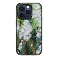 CASETiFY Impact Case for iPhone 15 Pro [4X Military Grade Drop Tested / 8.2ft Drop Protection/Compatible with Magsafe] - Paint Prints - Wild Squill Flowers - Clear Black