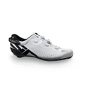 Sidi | Cycling Shoes, Professional Men's Road Bike Shoes Shot 2S, Adjustable Heel, Innovative Closure System, Carbon Boost SRS Sole, Stiffness Sole 1, White Black, 13