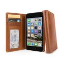 Twelve South 12-1662 Journal Full Grain Leather Wallet Folio Case and Display Stand, cognac, iPhone 8/7 / 6