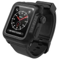for 42mm Apple Watch Series 3 & Series 2 - Waterproof Shock Proof Impact Resistant Apple Watch case [rugged iWatch protective case]+ Premium Soft Silicone apple watch band, Stealth Black