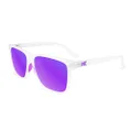 Knockaround Fast Lanes Sport - Polarized Running Sunglasses for Women & Men - Impact Resistant Lenses & Full UV400 Protection, Clear Jelly / Purple, One Size
