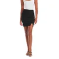 H&C Women Premium Nylon Ponte Stretch Office Pencil Skirt Made Below Knee Made in The USA, Ksk45012-1073t-black, Medium