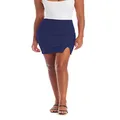 H&C Women Premium Nylon Ponte Stretch Office Pencil Skirt Made Below Knee Made in The USA, Ksk45012-1073t-navy, Medium