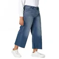 OFLUCK Women's Boyfriend Baggy Jeans High Waist Wide Leg Straight Denim Pants with Pockets, 446-medium Denim Blue, 4