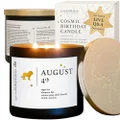 August 4th Birthdate Personalized Astrology Candle with Live Q&A | Reading for Your Birthday | Handmade Leo Candles | Unique Birthday Gifts for Women and Men