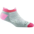 Darn Tough Women's Run No Show Tab Ultra-Lightweight with Cushion - Medium Ash Merino Wool Socks for Running