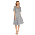 Adrianna Papell (ADRIL) Women's Beaded Midi Dress, Silver Mist, 4