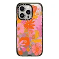 CASETiFY Impact Case for iPhone 15 Pro [4X Military Grade Drop Tested / 8.2ft Drop Protection] - Flower Prints - Groovy Floral - Clear Black
