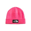 THE NORTH FACE TNF Logo Box Cuffed Beanie - Short Fit, Brilliant Coral, One Size