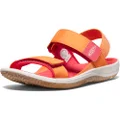 KEEN Unisex-Child Elle Backstrap Casual Platform Open Toe Sandals, Tangerine/Cayenne, 3 US Big Kid