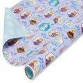 American Greetings Reversible All-Occasion and Birthday Wrapping Paper, Disney Frozen (1 Pack, 75 sq. ft.)