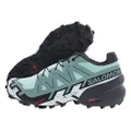 Salomon Speedcross 6 Women's Trail Running Shoes, Yucca/Ebony/White, 7.5 US