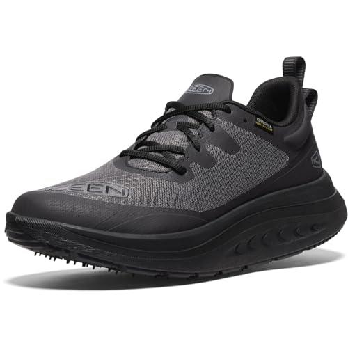 KEEN Men's WK400 Waterproof Walking Shoe, Black/Black Sz 8.5