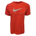 Nike Men's Air Swoosh T-Shirt (Large, Red)