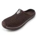 Amoji Unisex Garden Clogs Shoes Slippers Sandals AM1702, Brown, 8 Women/7 Men