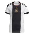 adidas Women's Soccer Germany 2022 Home Jersey, White / Black, Large