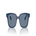 Ray-Ban Rj9071s Square Sunglasses, Blue/Dark Blue Polarized, 48 mm