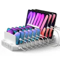 Unitek USB C Charging Station, 120W 10 Port Type C Charging Organizer for Multiple Devices, iPhone, Smartphones, Tablets, Supports 8 iPads Charging Simultaneously- [UL Certified]