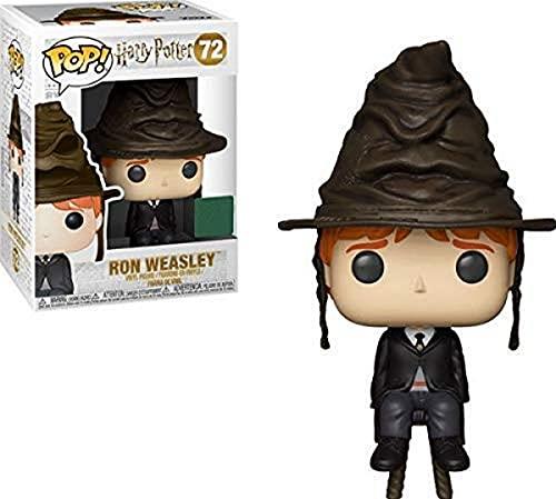 Funko FU35516 POP! HP #72 Harry Potter: Ron Weasley with Sorting Hat Play Figure